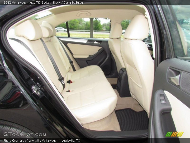 Black / Cornsilk Beige 2012 Volkswagen Jetta TDI Sedan