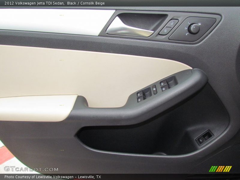 Black / Cornsilk Beige 2012 Volkswagen Jetta TDI Sedan