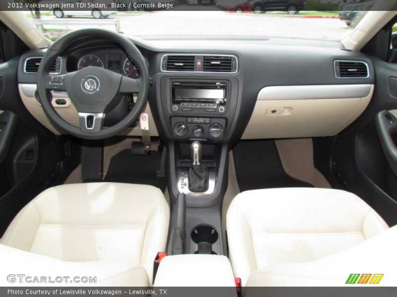 Black / Cornsilk Beige 2012 Volkswagen Jetta TDI Sedan