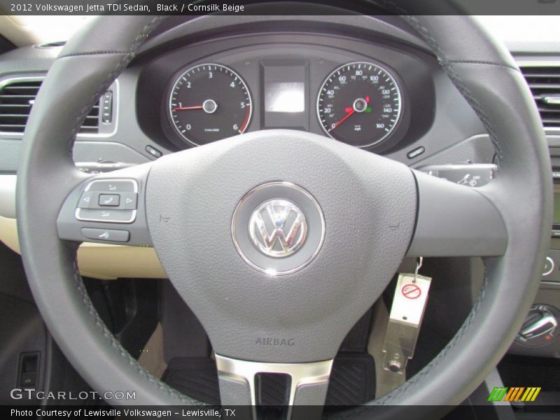 Black / Cornsilk Beige 2012 Volkswagen Jetta TDI Sedan