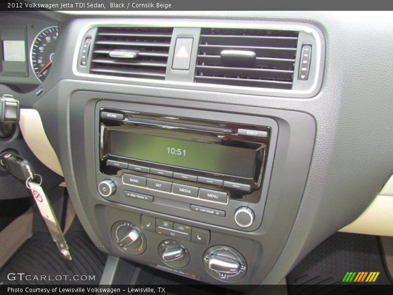 Black / Cornsilk Beige 2012 Volkswagen Jetta TDI Sedan