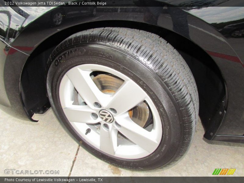 Black / Cornsilk Beige 2012 Volkswagen Jetta TDI Sedan