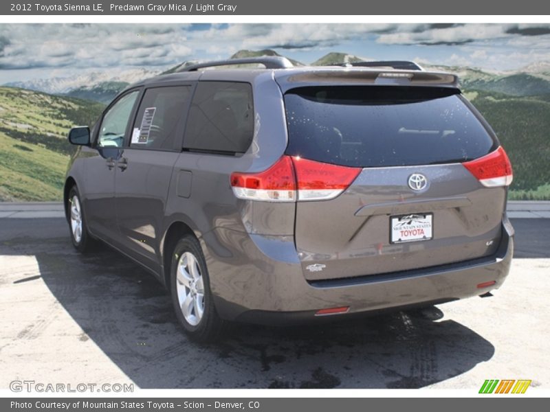 Predawn Gray Mica / Light Gray 2012 Toyota Sienna LE