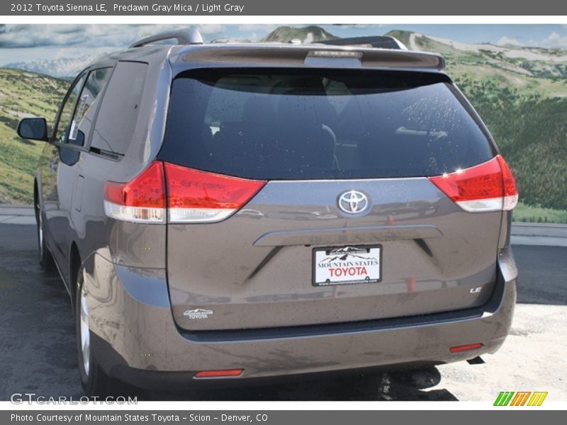 Predawn Gray Mica / Light Gray 2012 Toyota Sienna LE