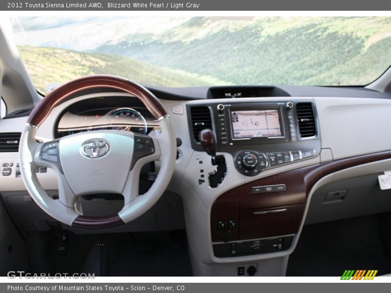 Blizzard White Pearl / Light Gray 2012 Toyota Sienna Limited AWD