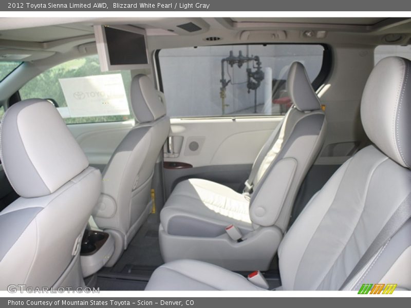Blizzard White Pearl / Light Gray 2012 Toyota Sienna Limited AWD