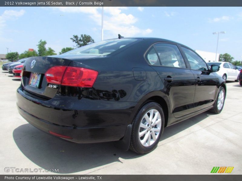 Black / Cornsilk Beige 2012 Volkswagen Jetta SE Sedan