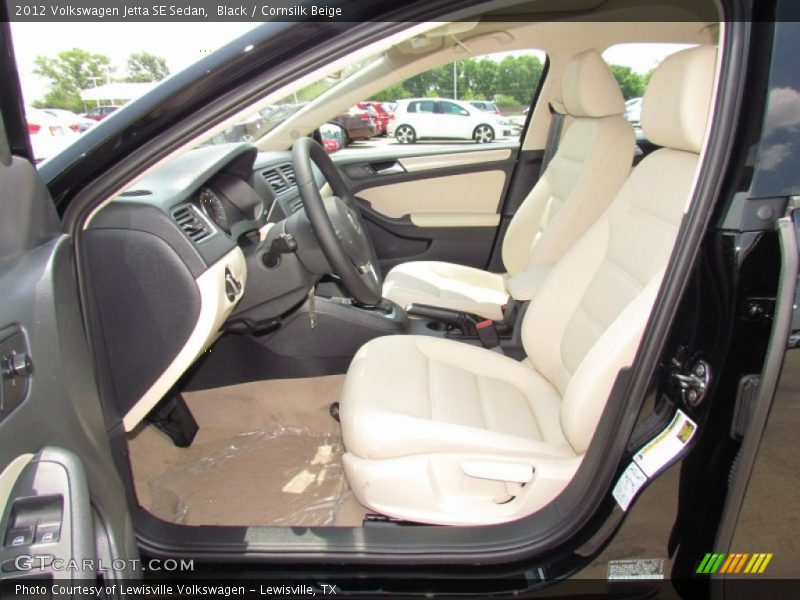 Black / Cornsilk Beige 2012 Volkswagen Jetta SE Sedan