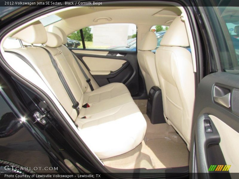 Black / Cornsilk Beige 2012 Volkswagen Jetta SE Sedan