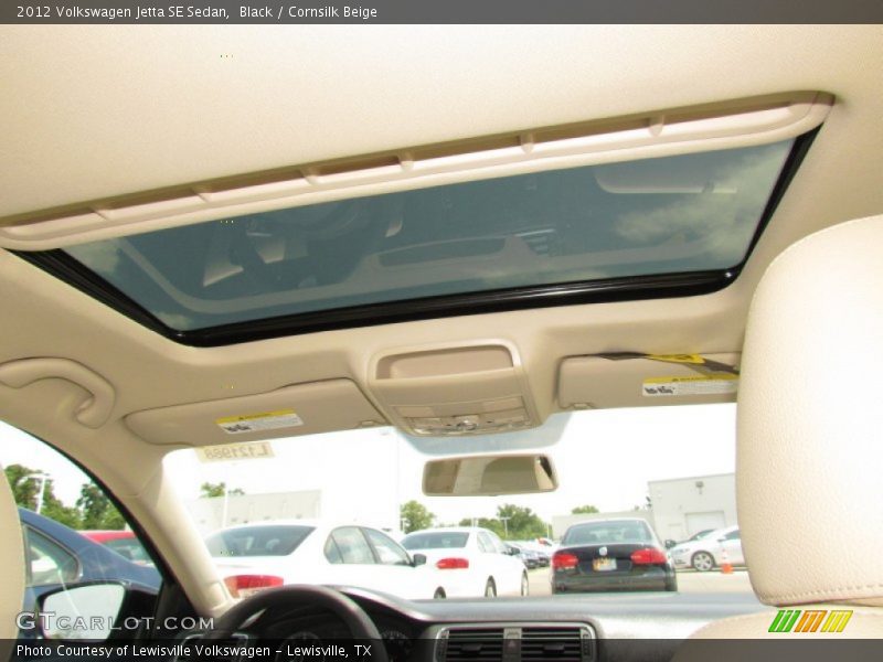 Black / Cornsilk Beige 2012 Volkswagen Jetta SE Sedan