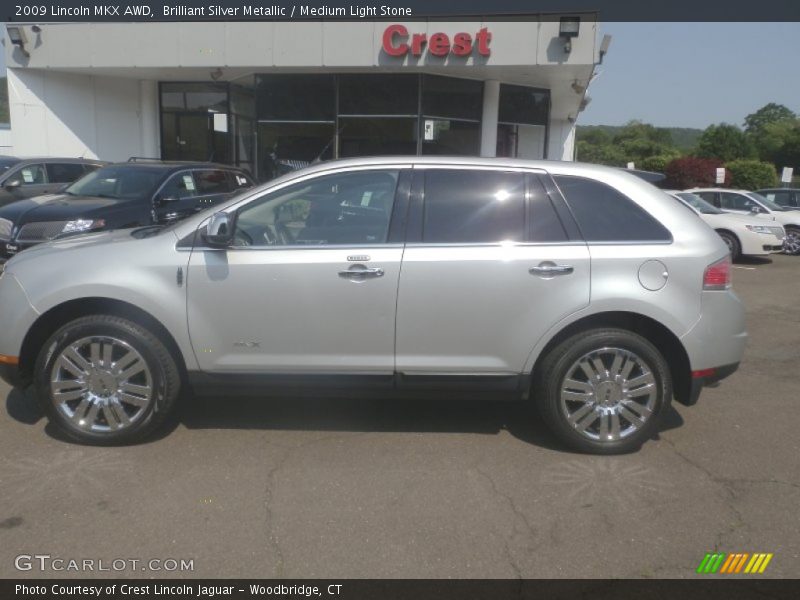 Brilliant Silver Metallic / Medium Light Stone 2009 Lincoln MKX AWD