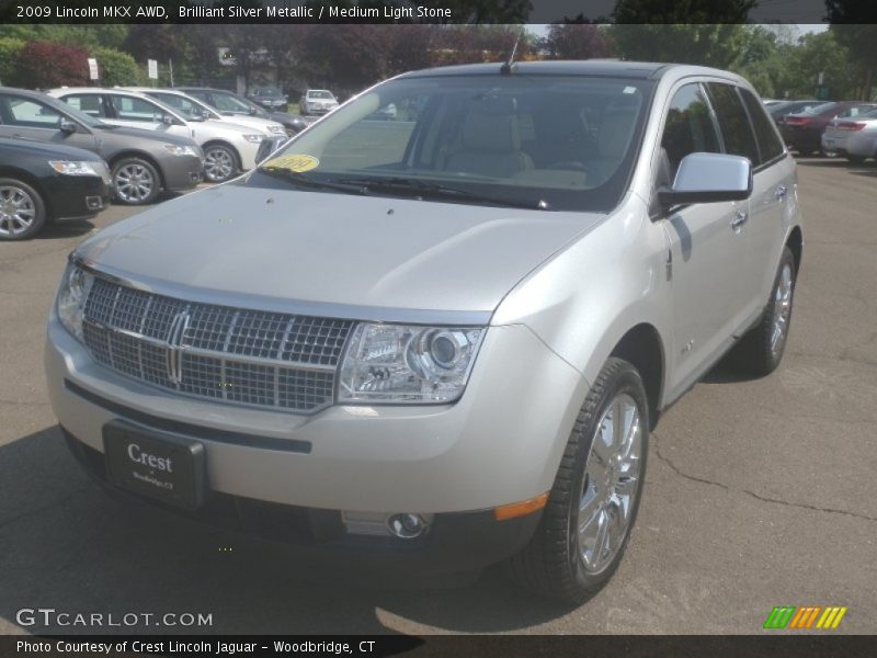 Brilliant Silver Metallic / Medium Light Stone 2009 Lincoln MKX AWD