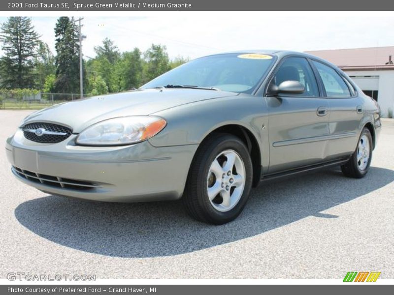 Spruce Green Metallic / Medium Graphite 2001 Ford Taurus SE