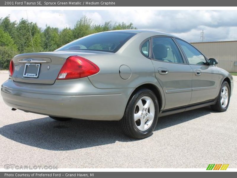 Spruce Green Metallic / Medium Graphite 2001 Ford Taurus SE