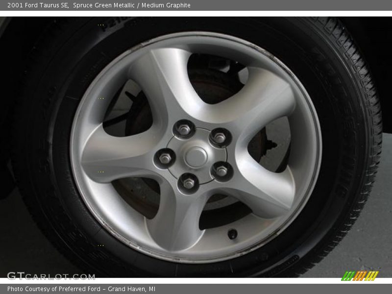 Spruce Green Metallic / Medium Graphite 2001 Ford Taurus SE