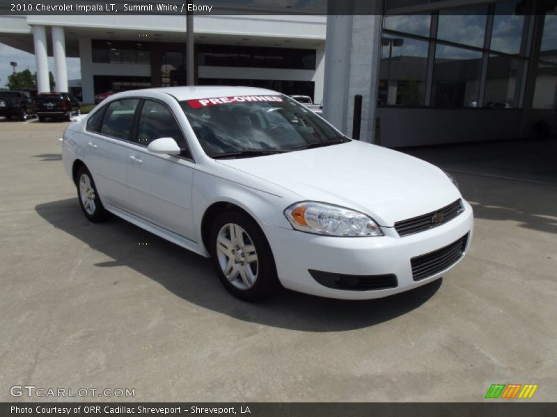 Summit White / Ebony 2010 Chevrolet Impala LT