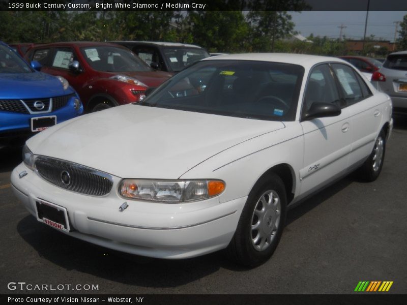 Bright White Diamond / Medium Gray 1999 Buick Century Custom