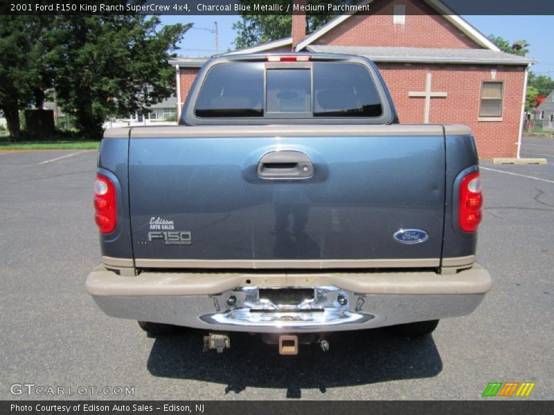 Charcoal Blue Metallic / Medium Parchment 2001 Ford F150 King Ranch SuperCrew 4x4