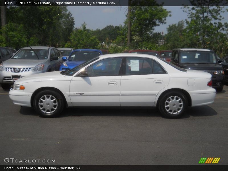 Bright White Diamond / Medium Gray 1999 Buick Century Custom