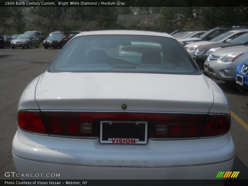 Bright White Diamond / Medium Gray 1999 Buick Century Custom