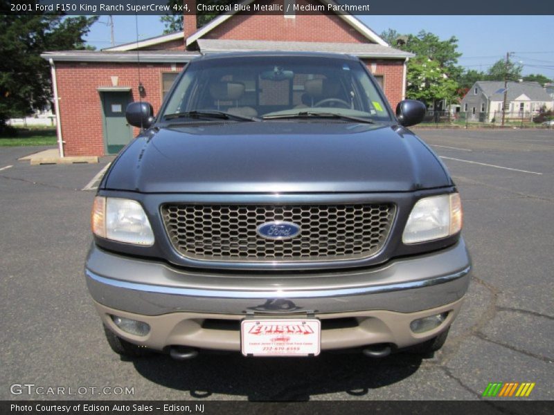 Charcoal Blue Metallic / Medium Parchment 2001 Ford F150 King Ranch SuperCrew 4x4