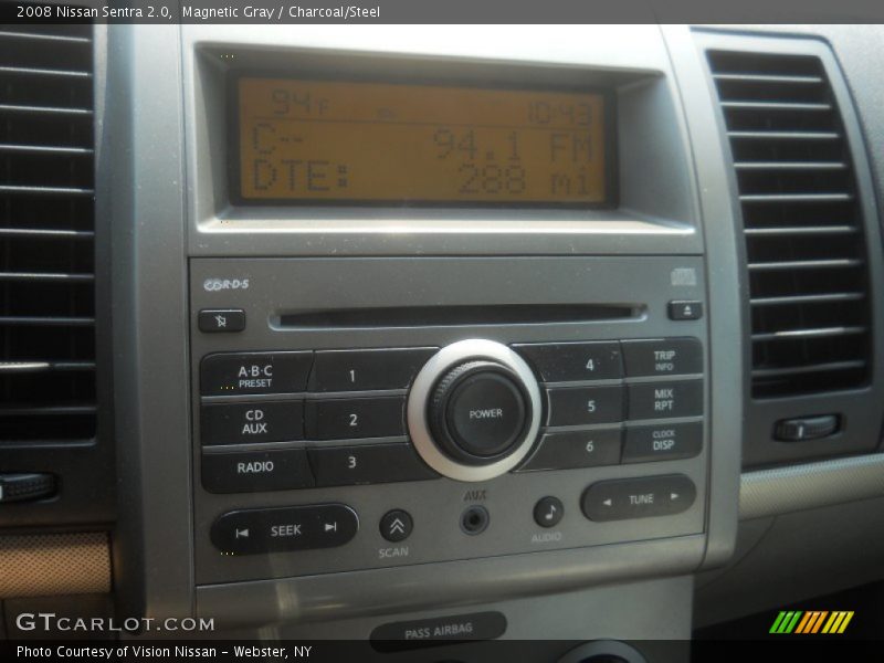 Magnetic Gray / Charcoal/Steel 2008 Nissan Sentra 2.0