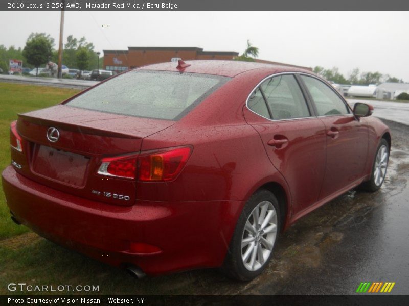 Matador Red Mica / Ecru Beige 2010 Lexus IS 250 AWD