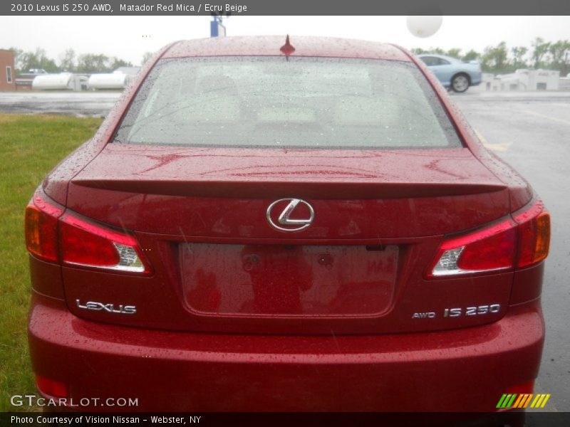 Matador Red Mica / Ecru Beige 2010 Lexus IS 250 AWD