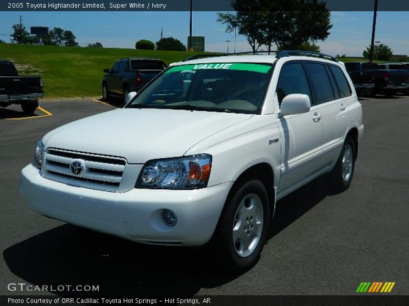 Super White / Ivory 2005 Toyota Highlander Limited