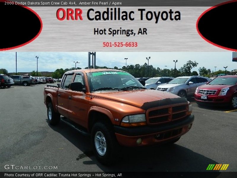 Amber Fire Pearl / Agate 2000 Dodge Dakota Sport Crew Cab 4x4