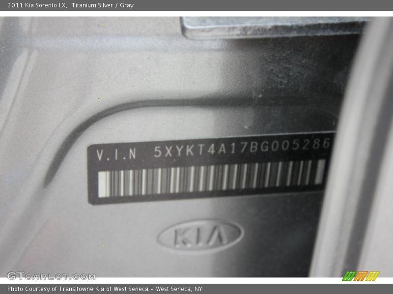 Titanium Silver / Gray 2011 Kia Sorento LX