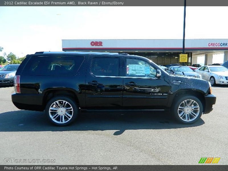 Black Raven / Ebony/Ebony 2012 Cadillac Escalade ESV Premium AWD