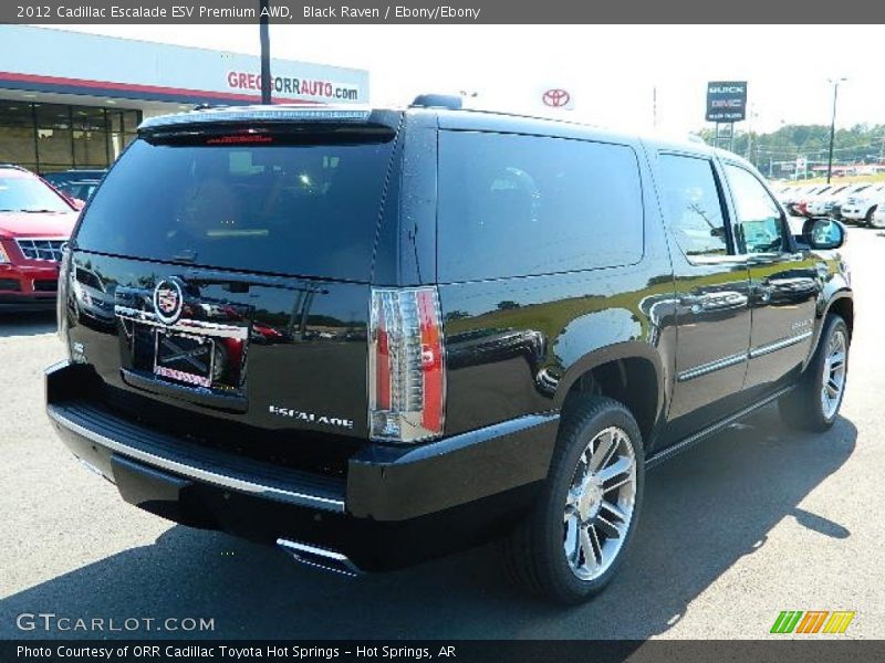 Black Raven / Ebony/Ebony 2012 Cadillac Escalade ESV Premium AWD