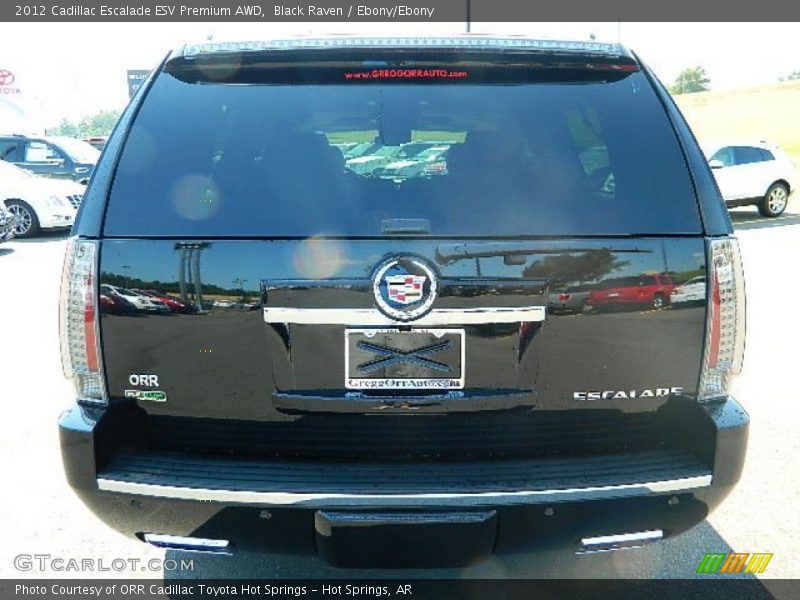 Black Raven / Ebony/Ebony 2012 Cadillac Escalade ESV Premium AWD