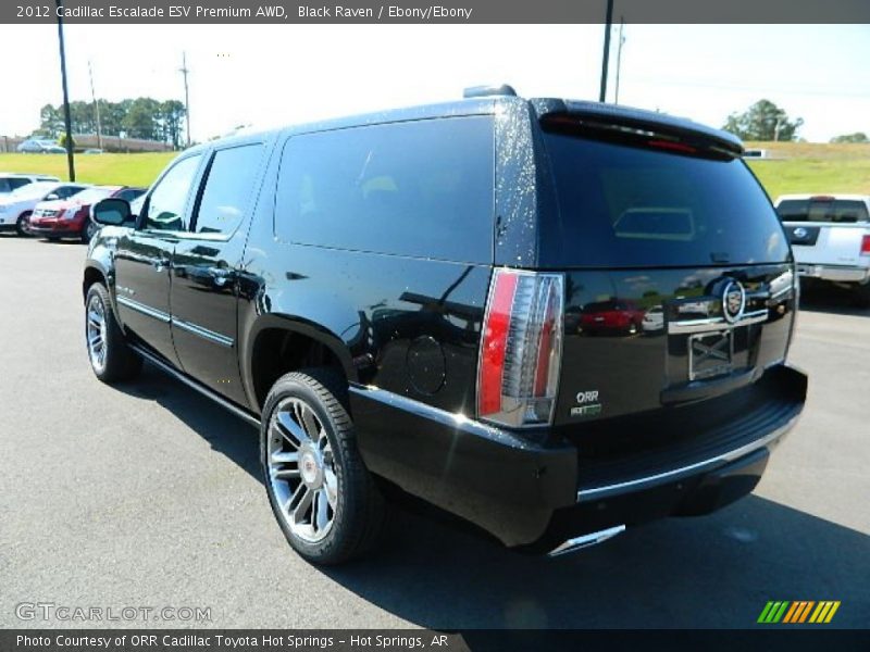 Black Raven / Ebony/Ebony 2012 Cadillac Escalade ESV Premium AWD