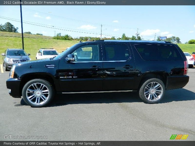 Black Raven / Ebony/Ebony 2012 Cadillac Escalade ESV Premium AWD