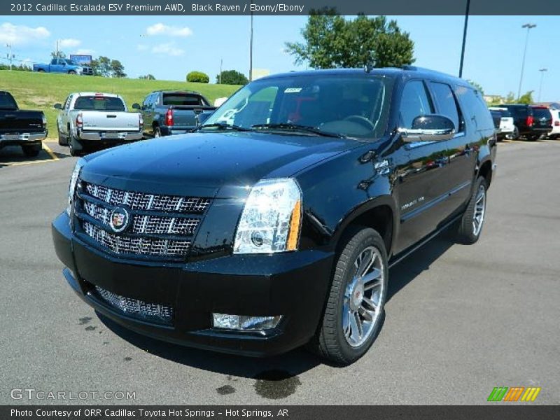 Black Raven / Ebony/Ebony 2012 Cadillac Escalade ESV Premium AWD