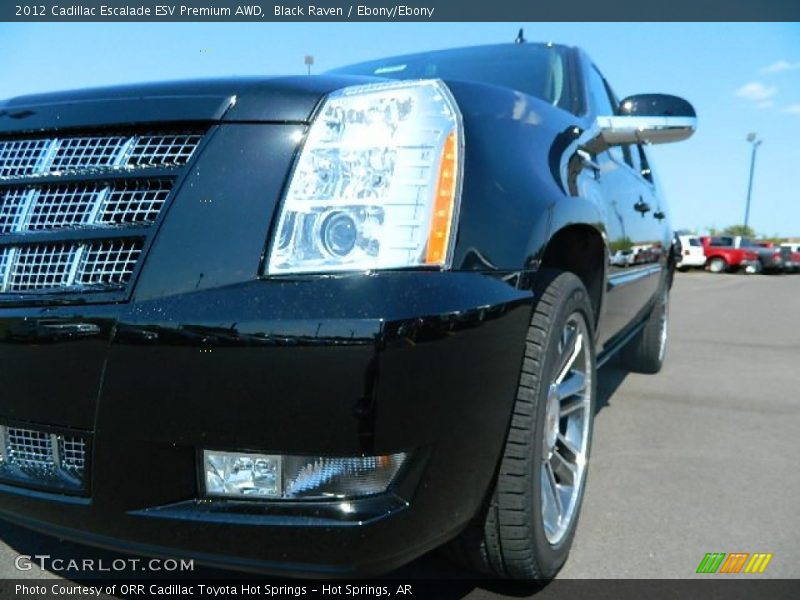 Black Raven / Ebony/Ebony 2012 Cadillac Escalade ESV Premium AWD