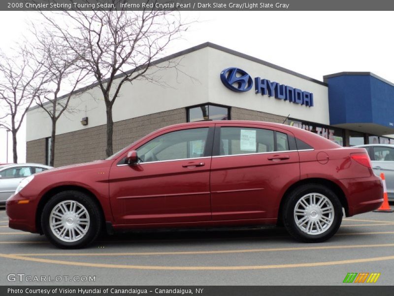 Inferno Red Crystal Pearl / Dark Slate Gray/Light Slate Gray 2008 Chrysler Sebring Touring Sedan