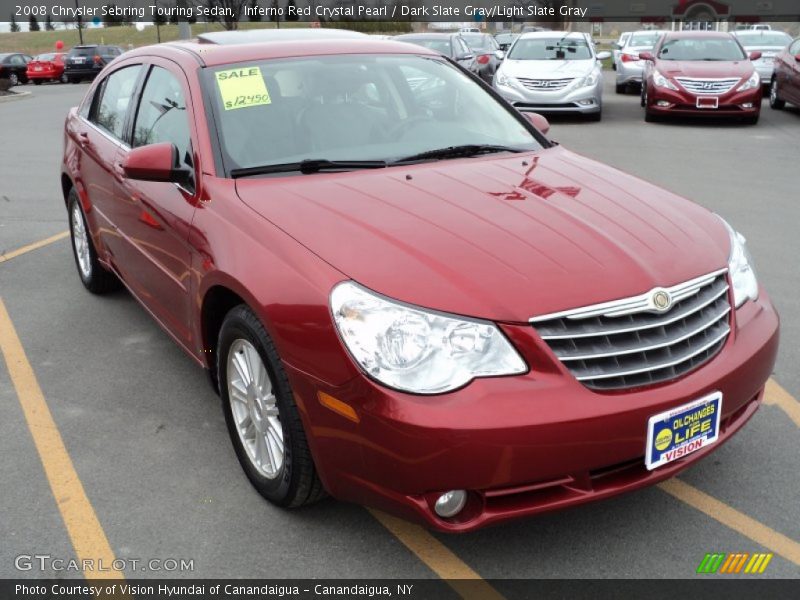 Inferno Red Crystal Pearl / Dark Slate Gray/Light Slate Gray 2008 Chrysler Sebring Touring Sedan