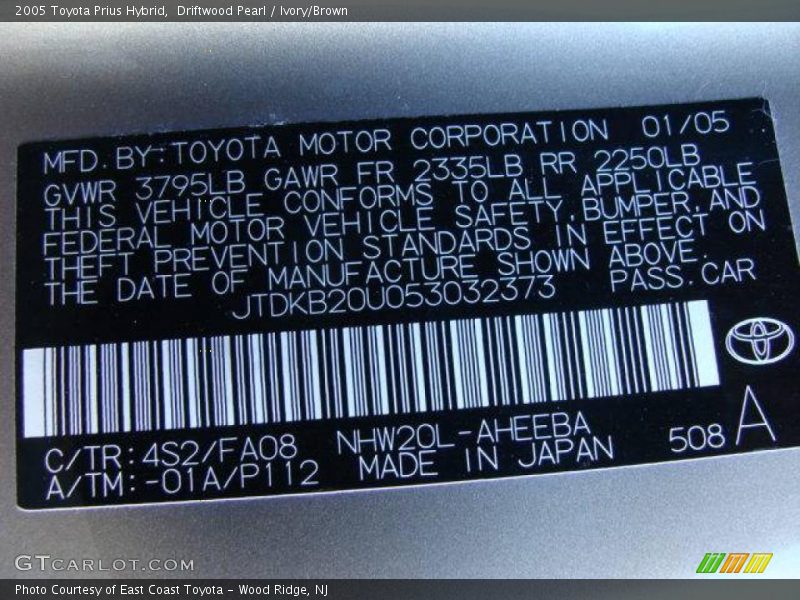 Driftwood Pearl / Ivory/Brown 2005 Toyota Prius Hybrid