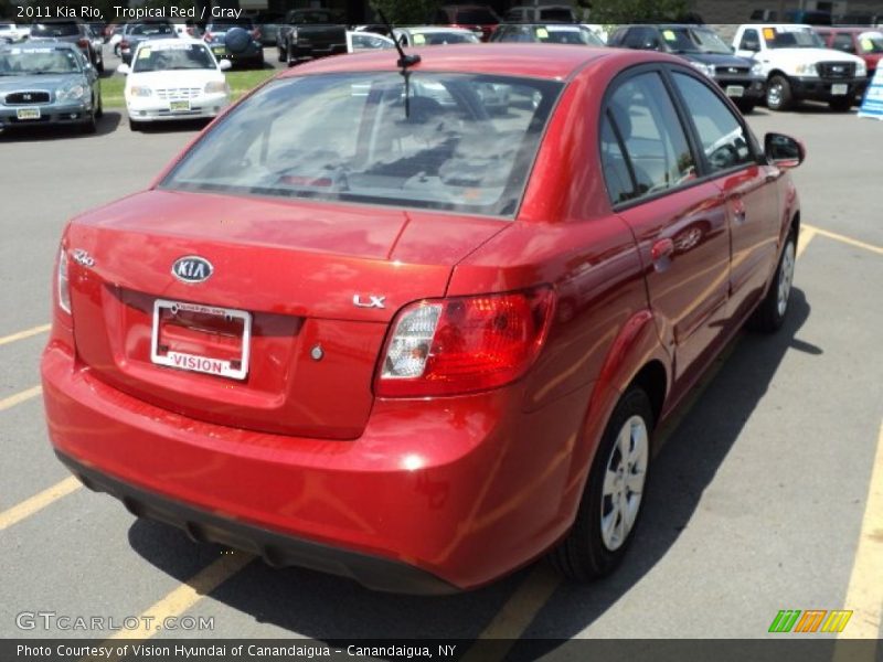 Tropical Red / Gray 2011 Kia Rio