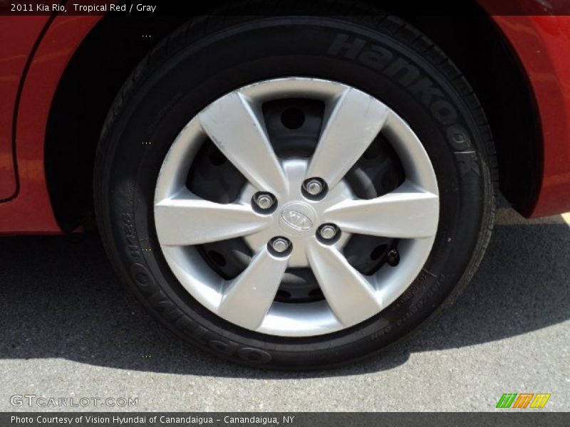 Tropical Red / Gray 2011 Kia Rio