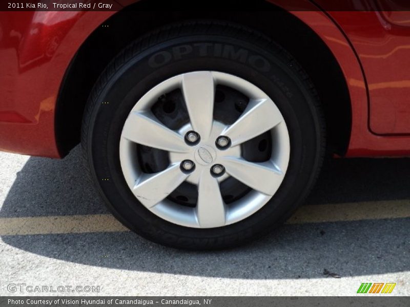 Tropical Red / Gray 2011 Kia Rio
