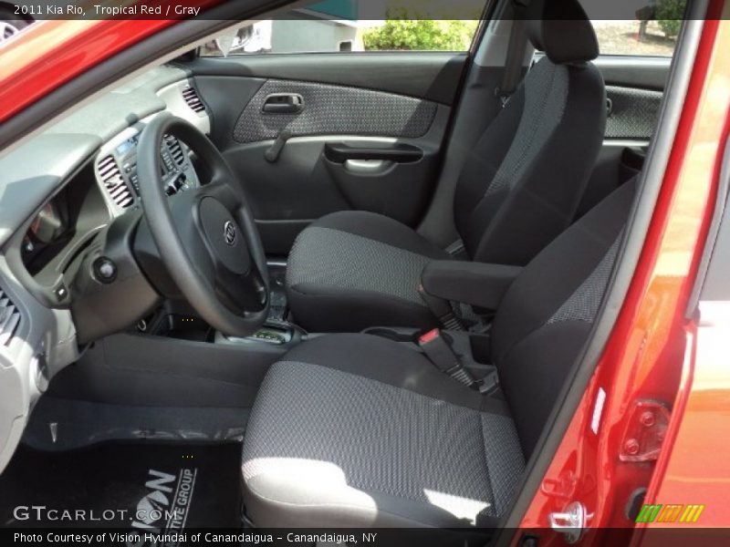 Tropical Red / Gray 2011 Kia Rio