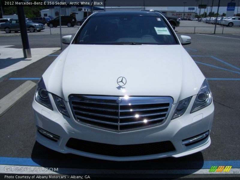 Arctic White / Black 2012 Mercedes-Benz E 350 Sedan