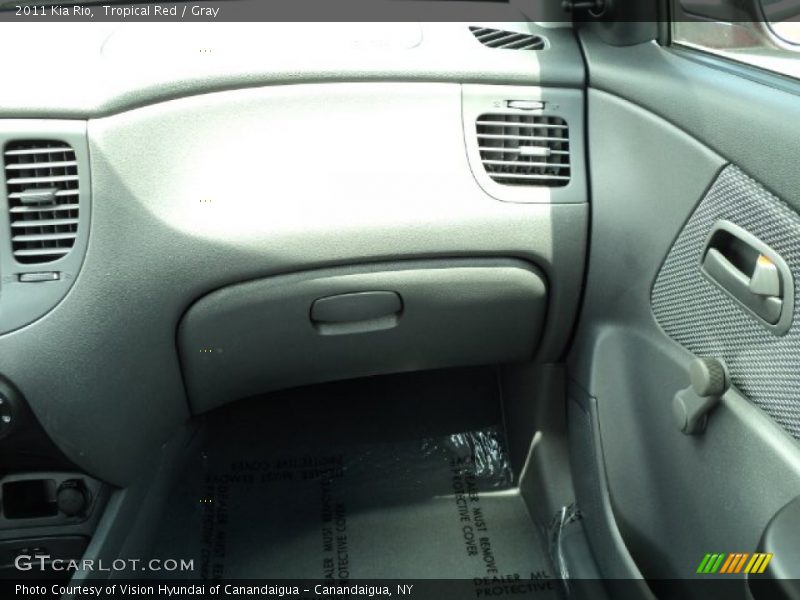 Tropical Red / Gray 2011 Kia Rio