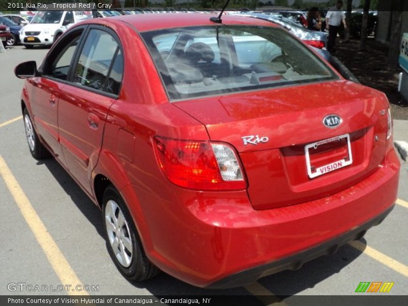 Tropical Red / Gray 2011 Kia Rio