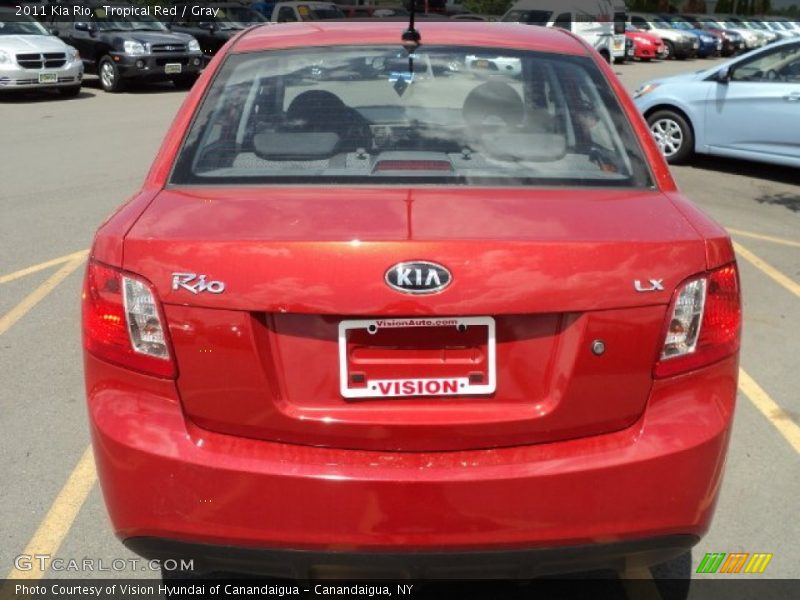 Tropical Red / Gray 2011 Kia Rio