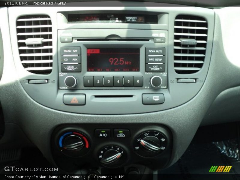 Tropical Red / Gray 2011 Kia Rio